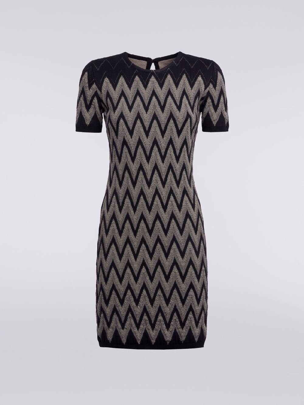 Missoni Abito girocollo in cotone chevron con lurex Acquista Ora