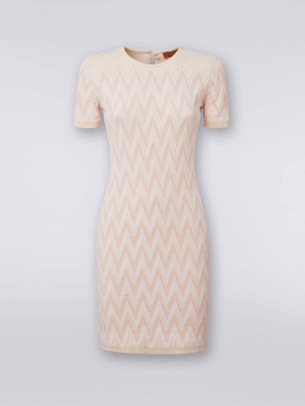 Missoni Abito girocollo in cotone chevron con lurex Consegna Veloce