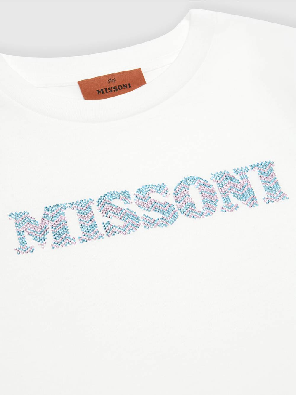 Missoni T-shirt in jersey di cotone logata Vendita Calda