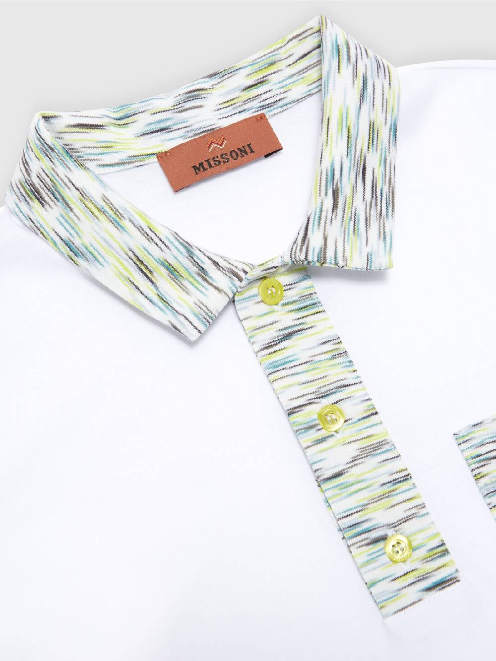Missoni Polo a maniche corte in cotone con inserti fiammati Saldi Di Fabbrica