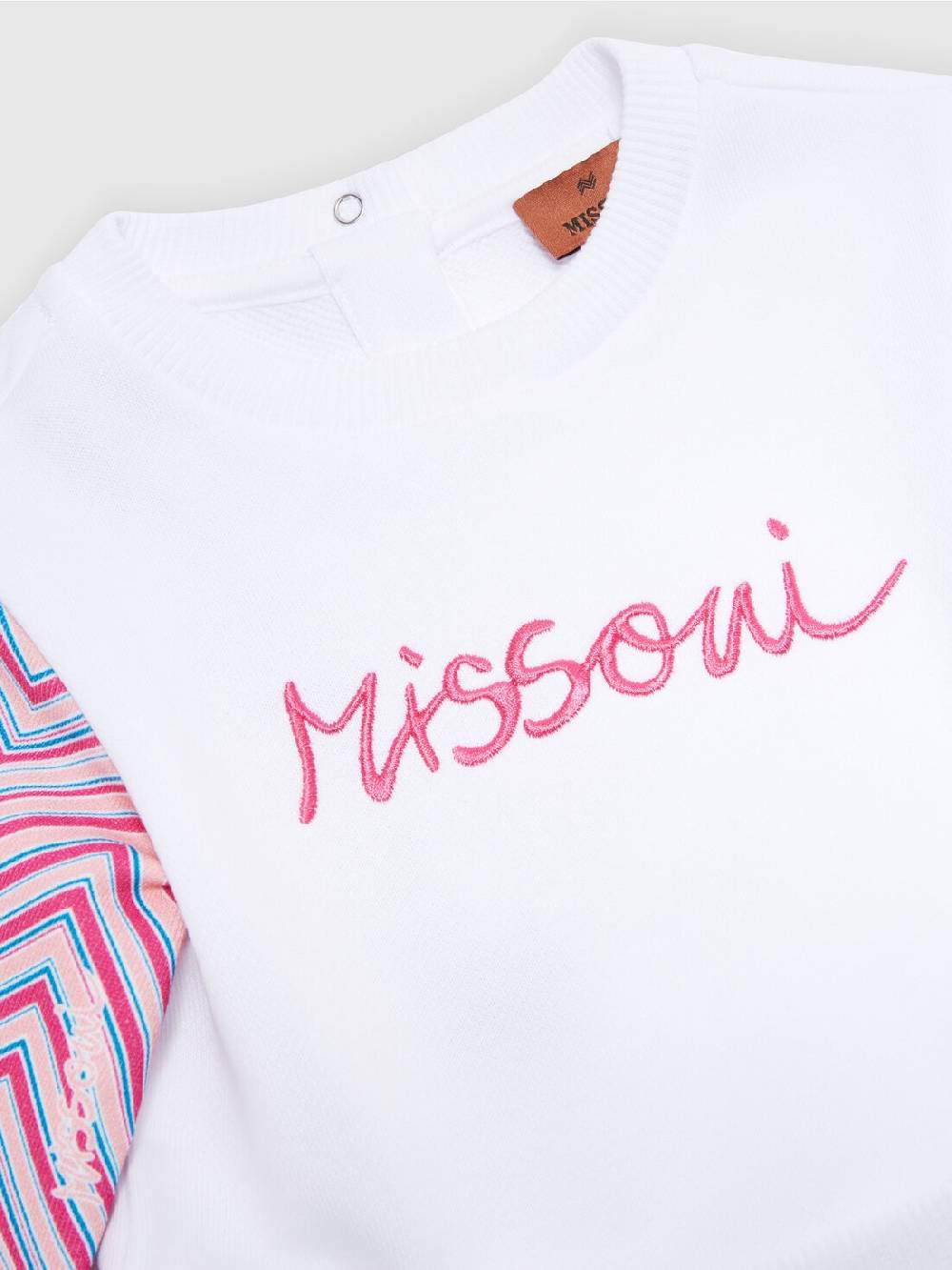 Missoni Abito in jersey di cotone con inserti zig zag Negozio