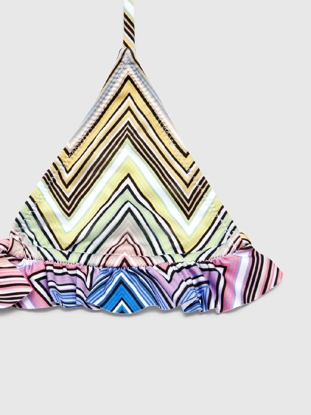 Missoni Bikini chevron con volant e scritta logo In Saldo