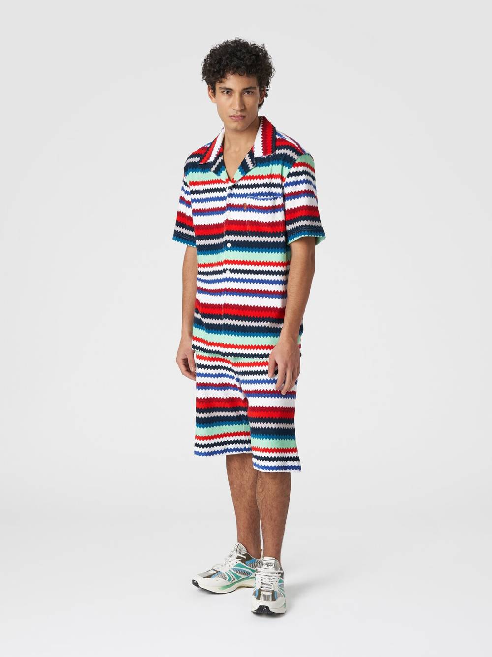 Missoni Shorts in spugna stampa zig zag 2025
