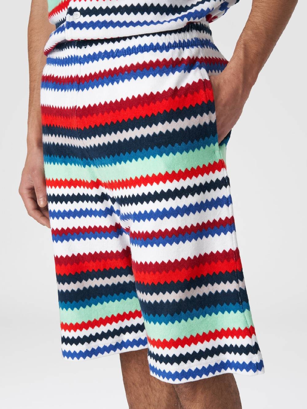 Missoni Shorts in spugna stampa zig zag 2025