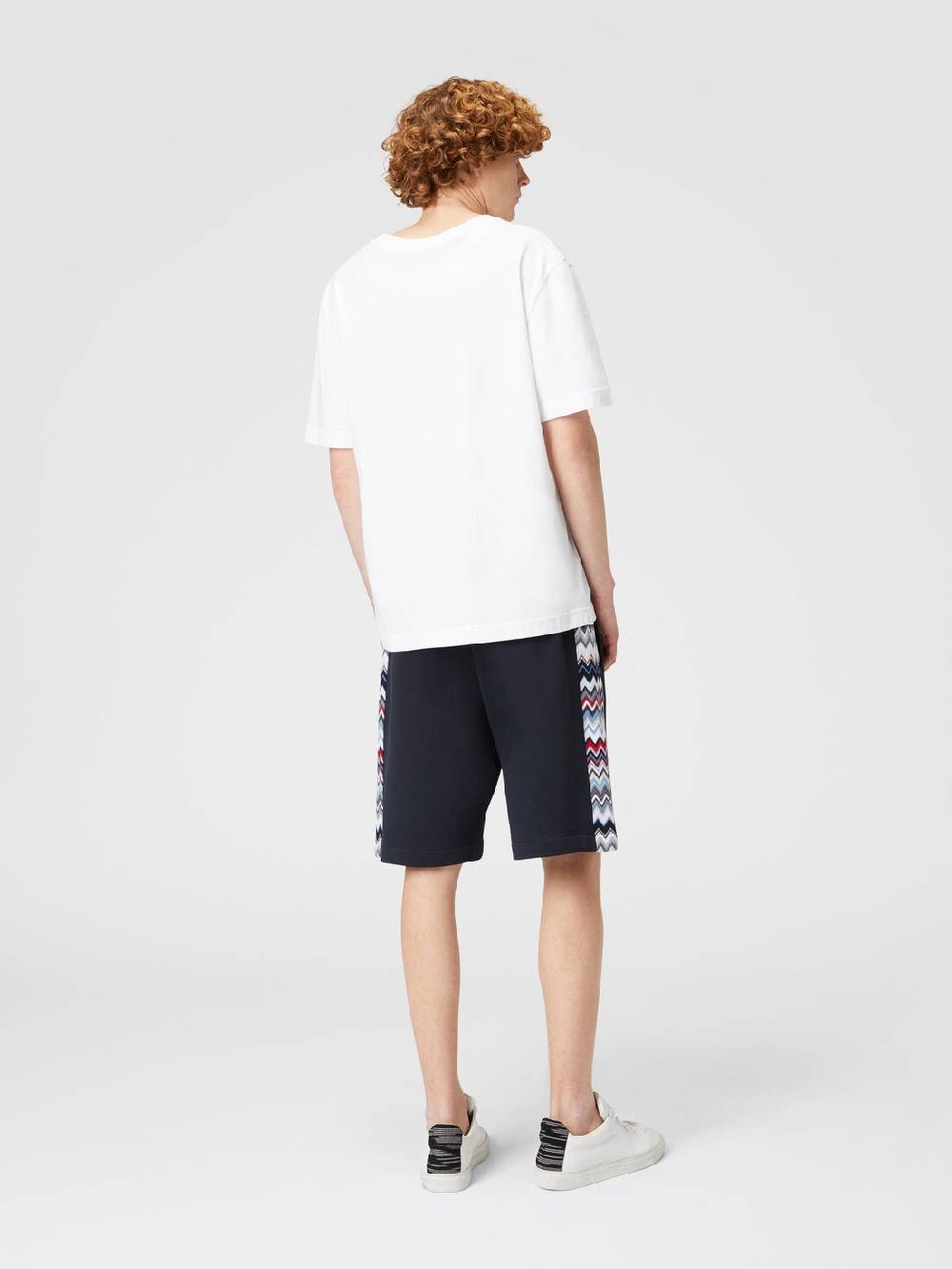 Missoni Shorts in cotone con inserti chevron In Linea