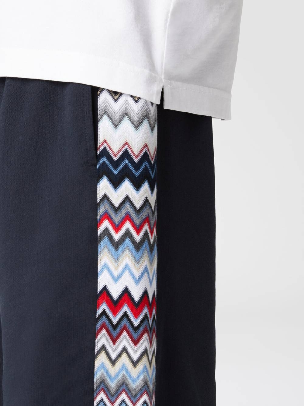 Missoni Shorts in cotone con inserti chevron In Linea