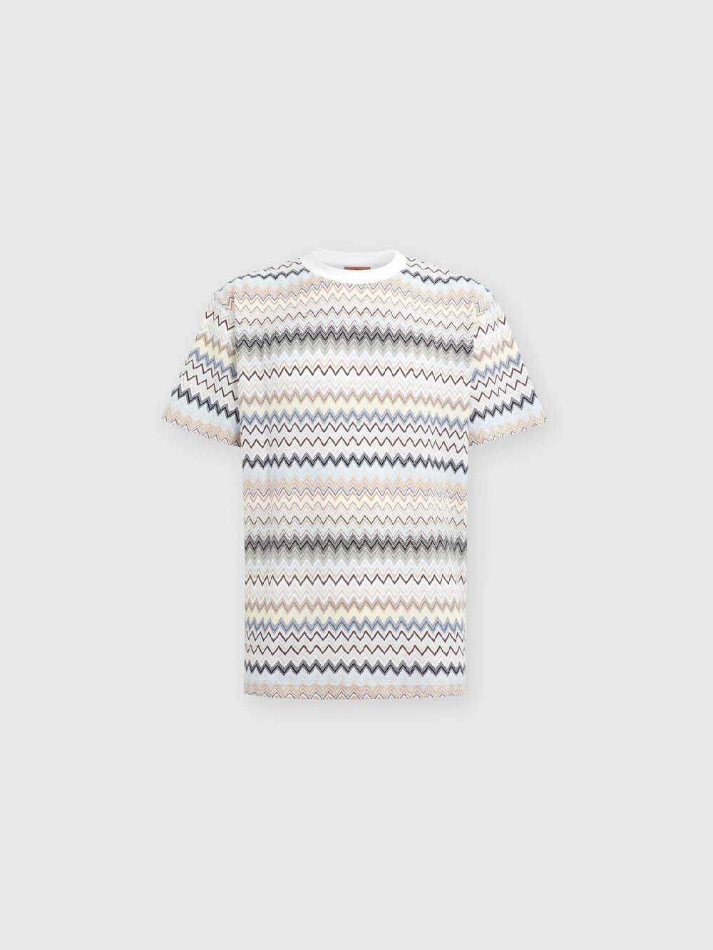 Missoni T-shirt con motivo zig zag e logo posteriore Vendite stagionali