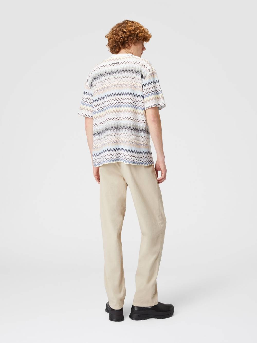 Missoni T-shirt con motivo zig zag e logo posteriore Vendite stagionali