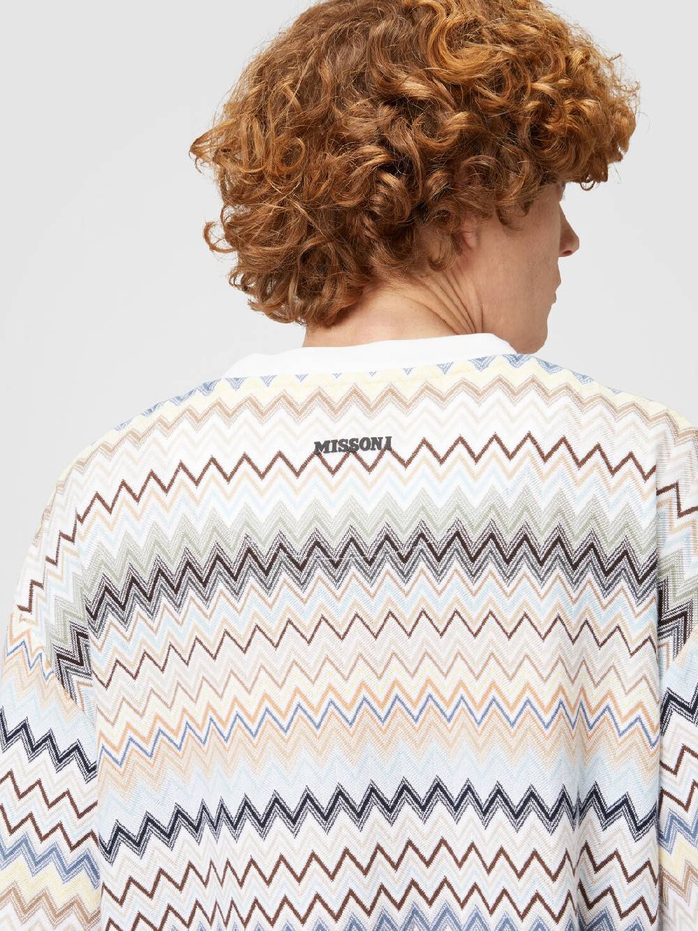 Missoni T-shirt con motivo zig zag e logo posteriore Vendite stagionali