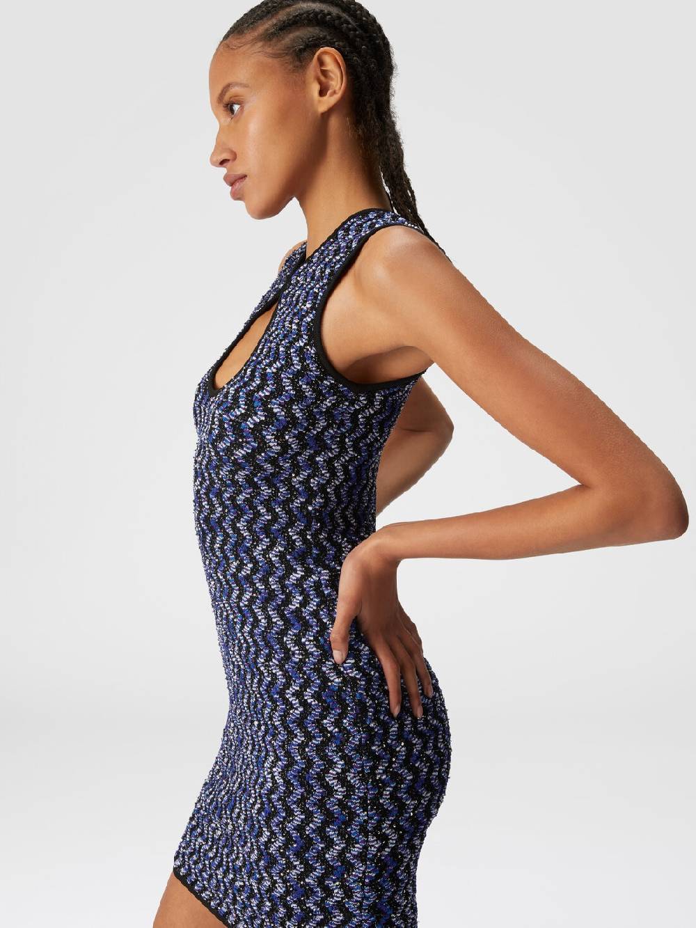 Missoni Mini-abito senza maniche zig zag con paillettes Promozione
