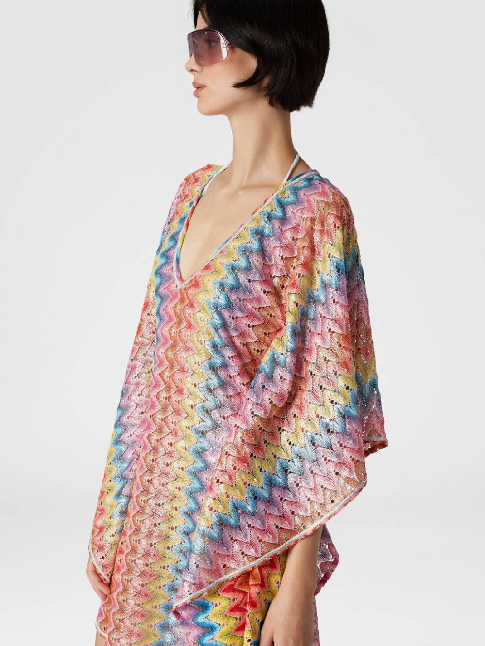 Missoni Caftano copricostume corto in pizzo spalmato Soddisfazione Garantita