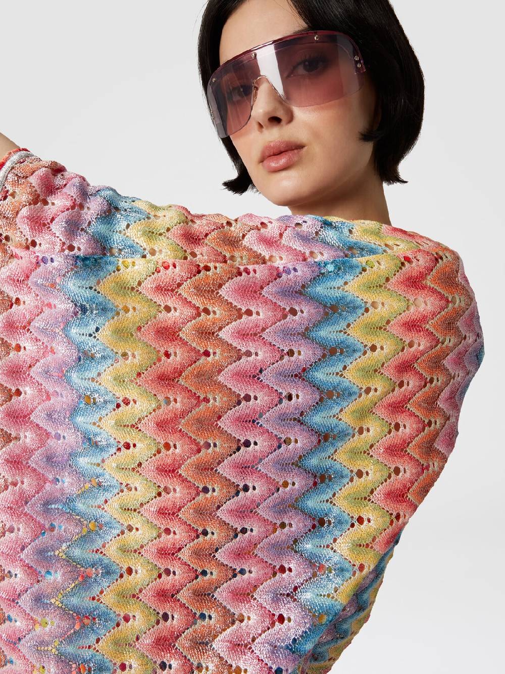Missoni Caftano copricostume corto in pizzo spalmato Soddisfazione Garantita