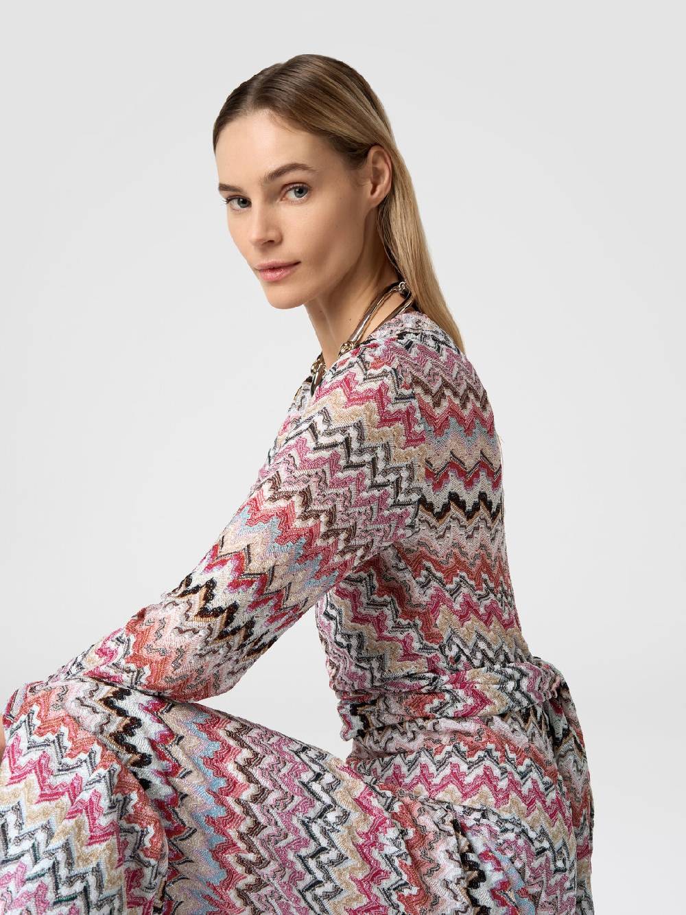 Missoni Tuta lunga in viscosa lamé zig zag Acquista Ora