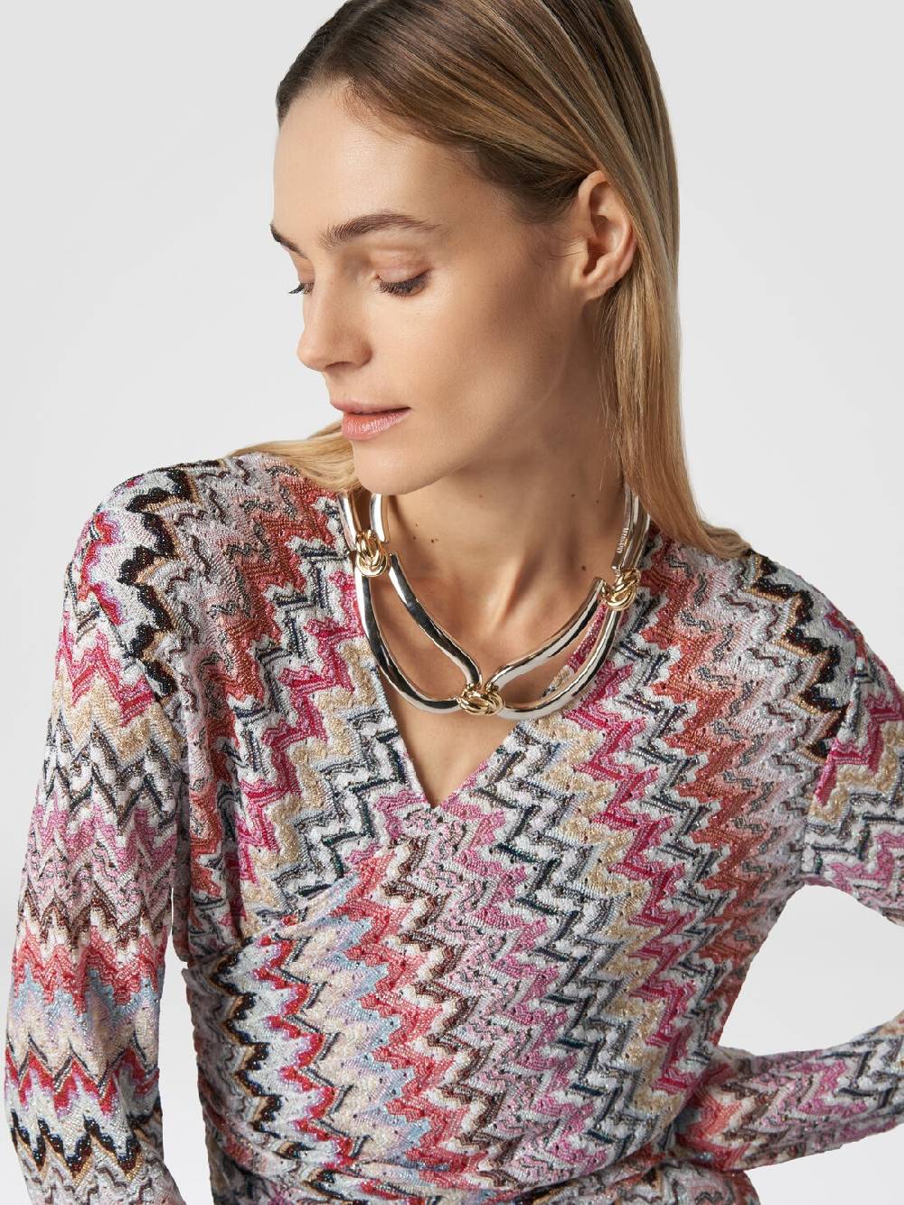 Missoni Tuta lunga in viscosa lamé zig zag Acquista Ora
