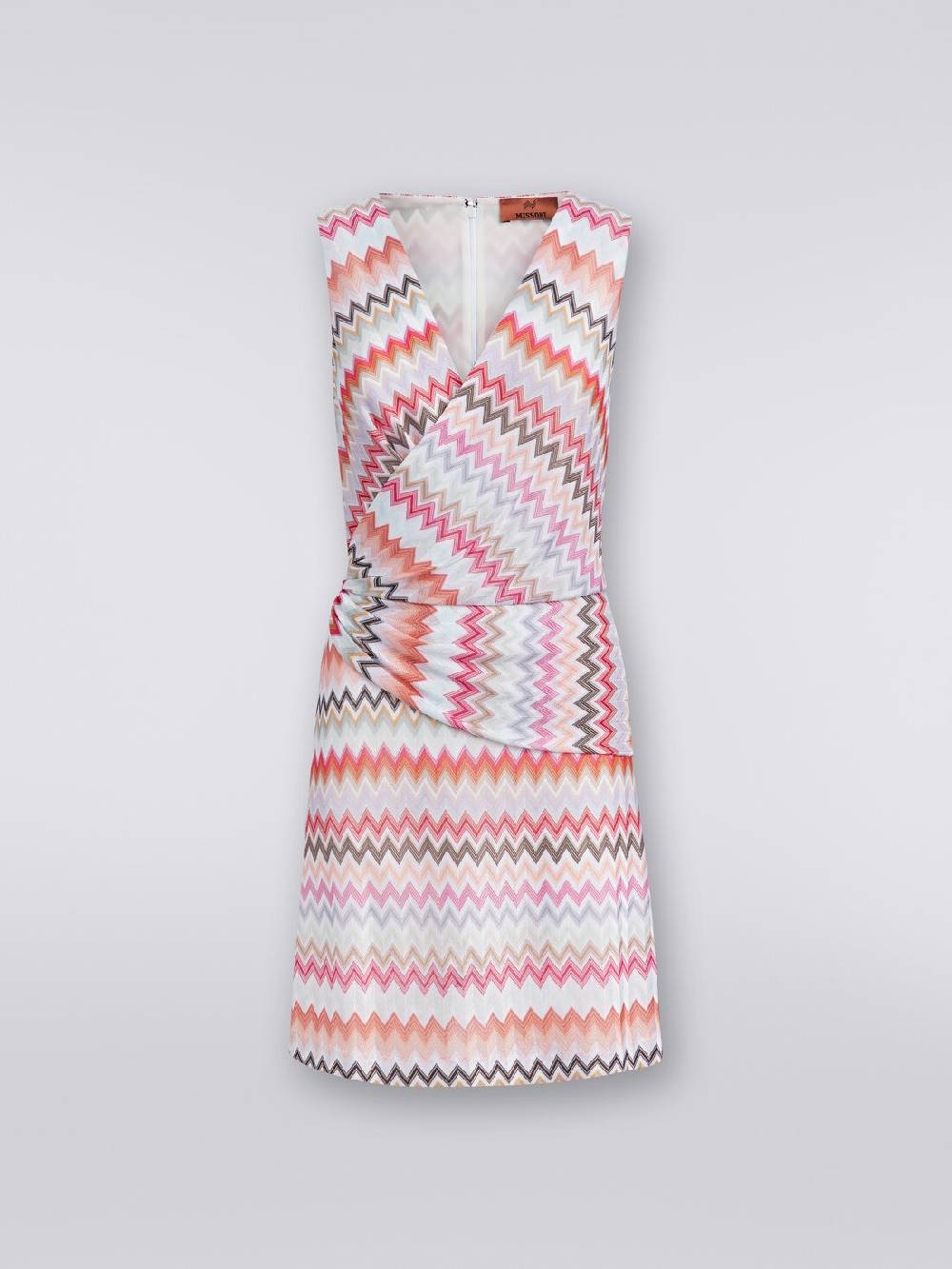 Missoni Mini-abito con scollatura a V in cotone e viscosa zig zag Fino Al -60%