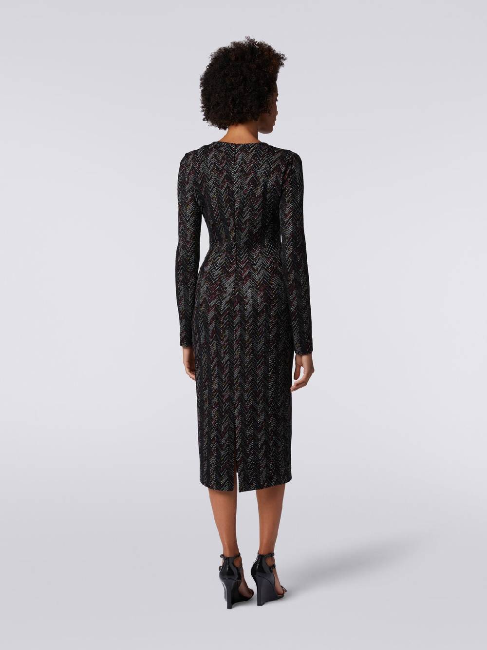 Missoni Abito lungo con scollatura a V in lana e viscosa zig zag Novità