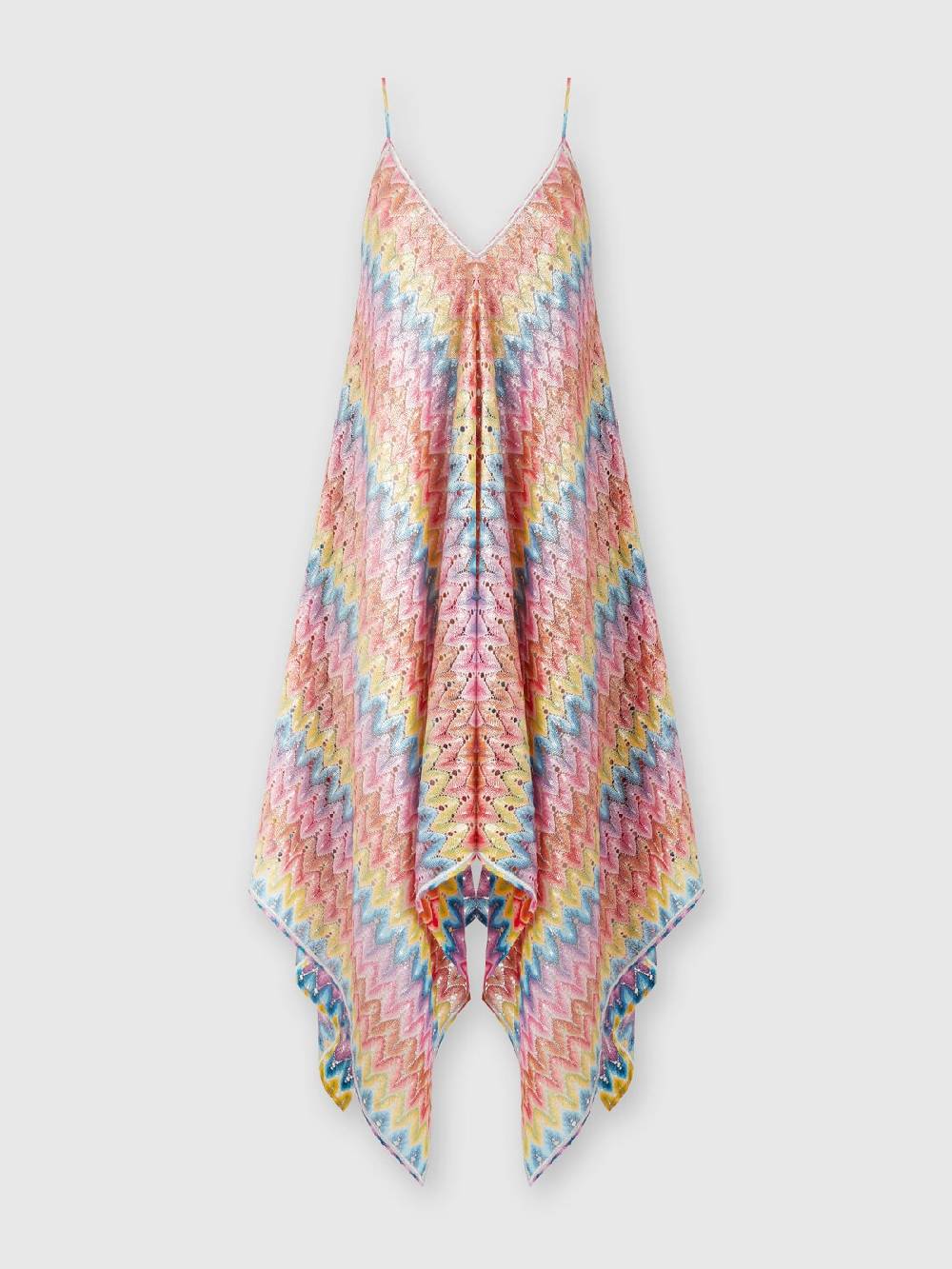 Missoni Abito copricostume a foulard in pizzo spalmato Sconto