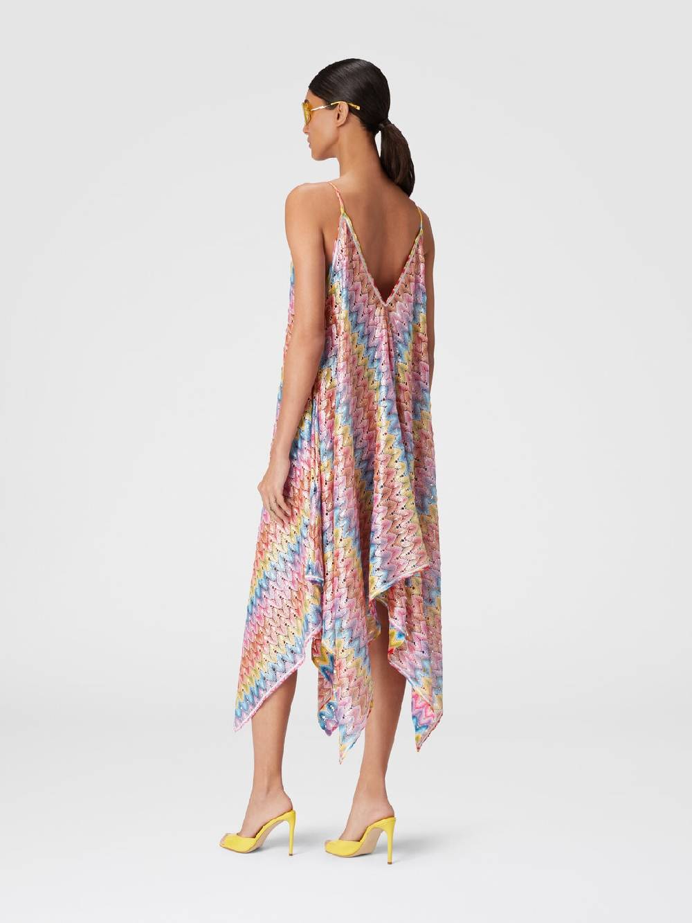 Missoni Abito copricostume a foulard in pizzo spalmato Sconto