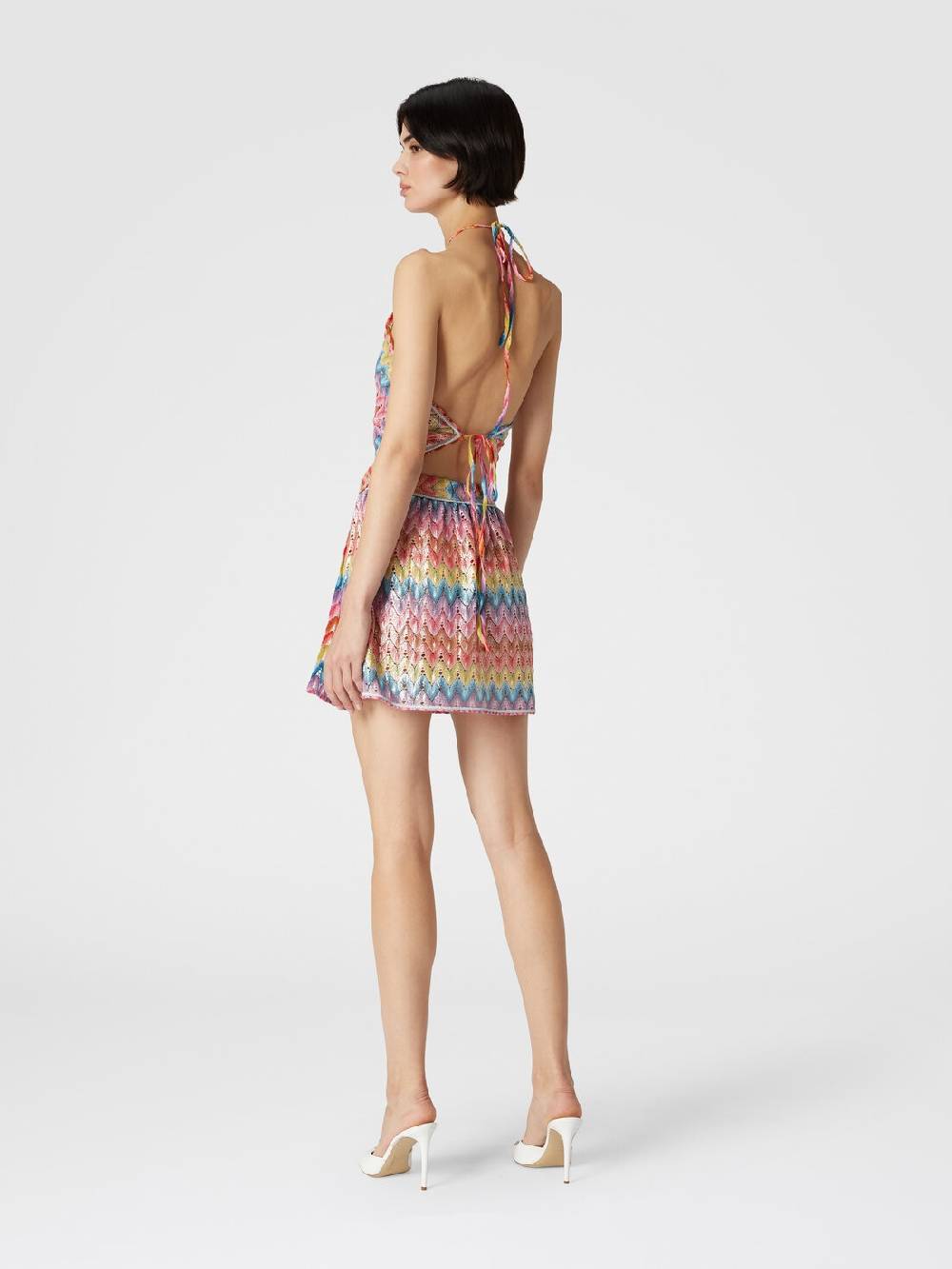 Missoni Top a fazzoletto in pizzo di misto cotone spalmato In Vendita