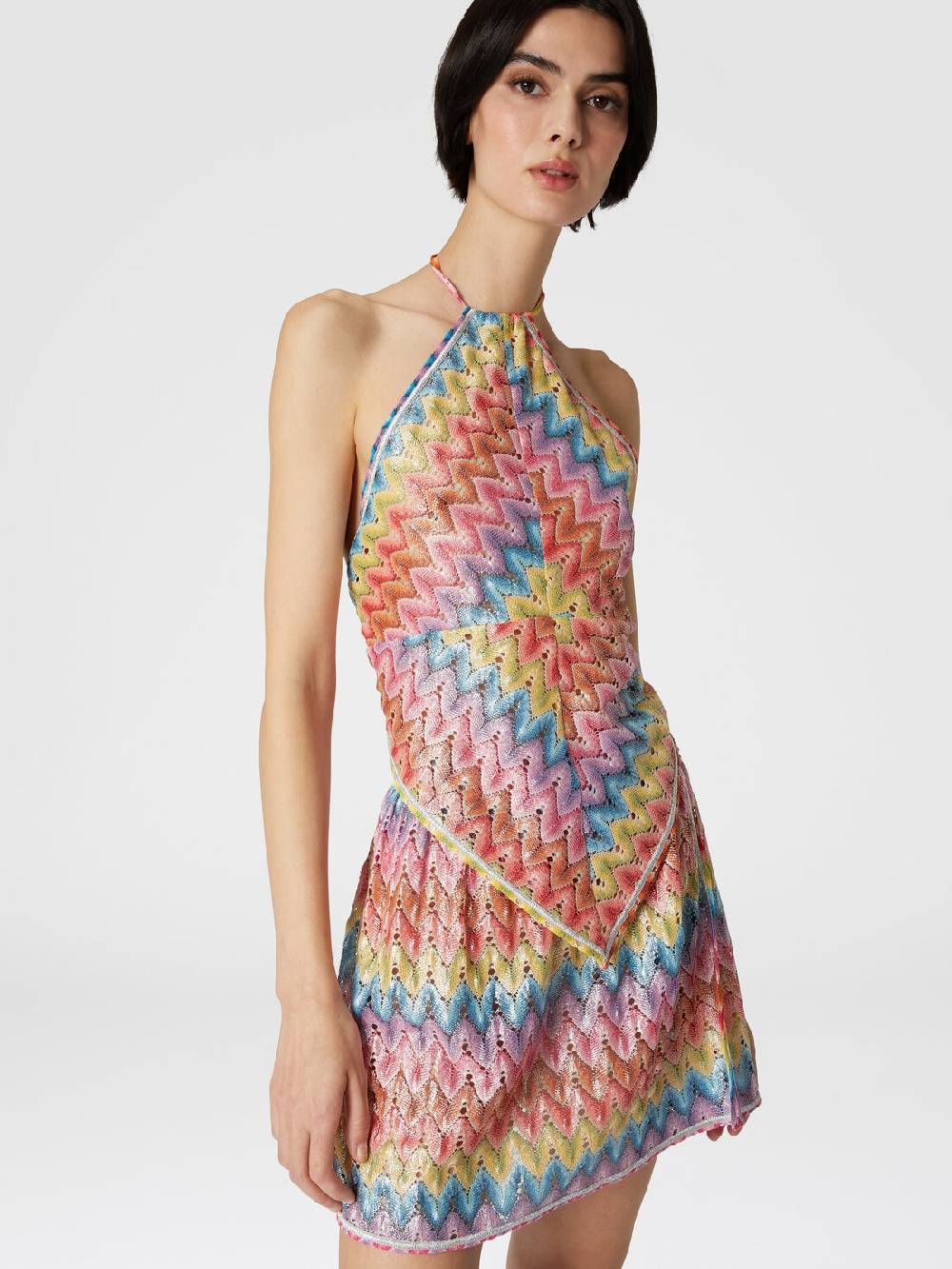 Missoni Top a fazzoletto in pizzo di misto cotone spalmato In Vendita