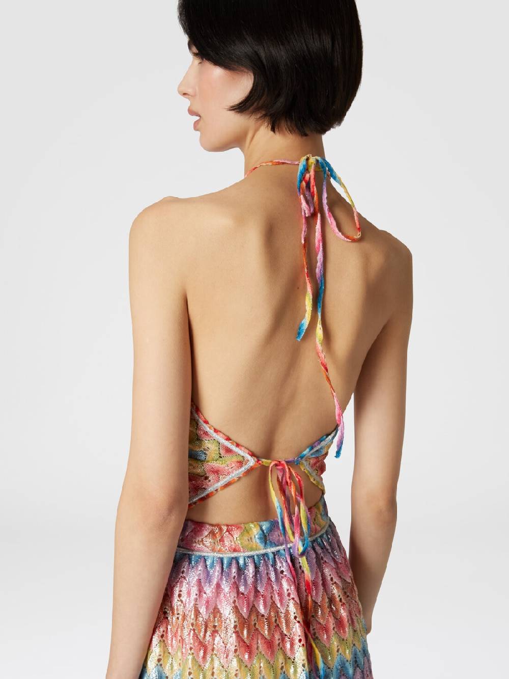 Missoni Top a fazzoletto in pizzo di misto cotone spalmato In Vendita