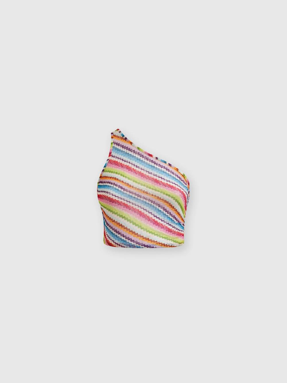 Missoni Crop top monospalla con arricciatura laterale Vendita Calda