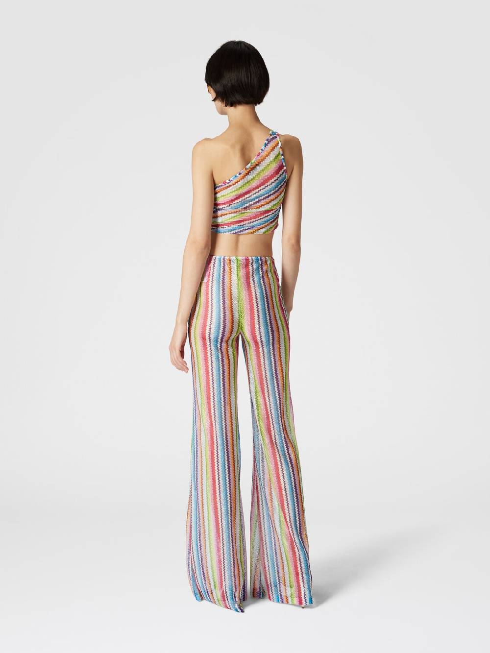 Missoni Crop top monospalla con arricciatura laterale Vendita Calda