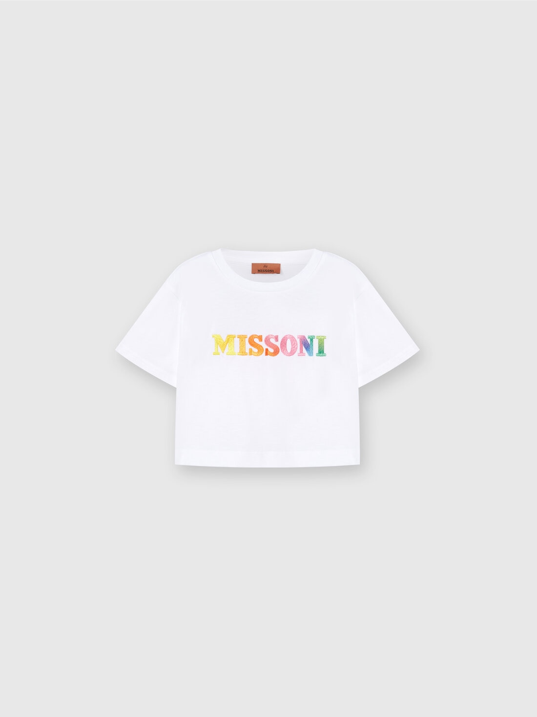 Missoni T-shirt in jersey di cotone con scritta logo Vendite Flash