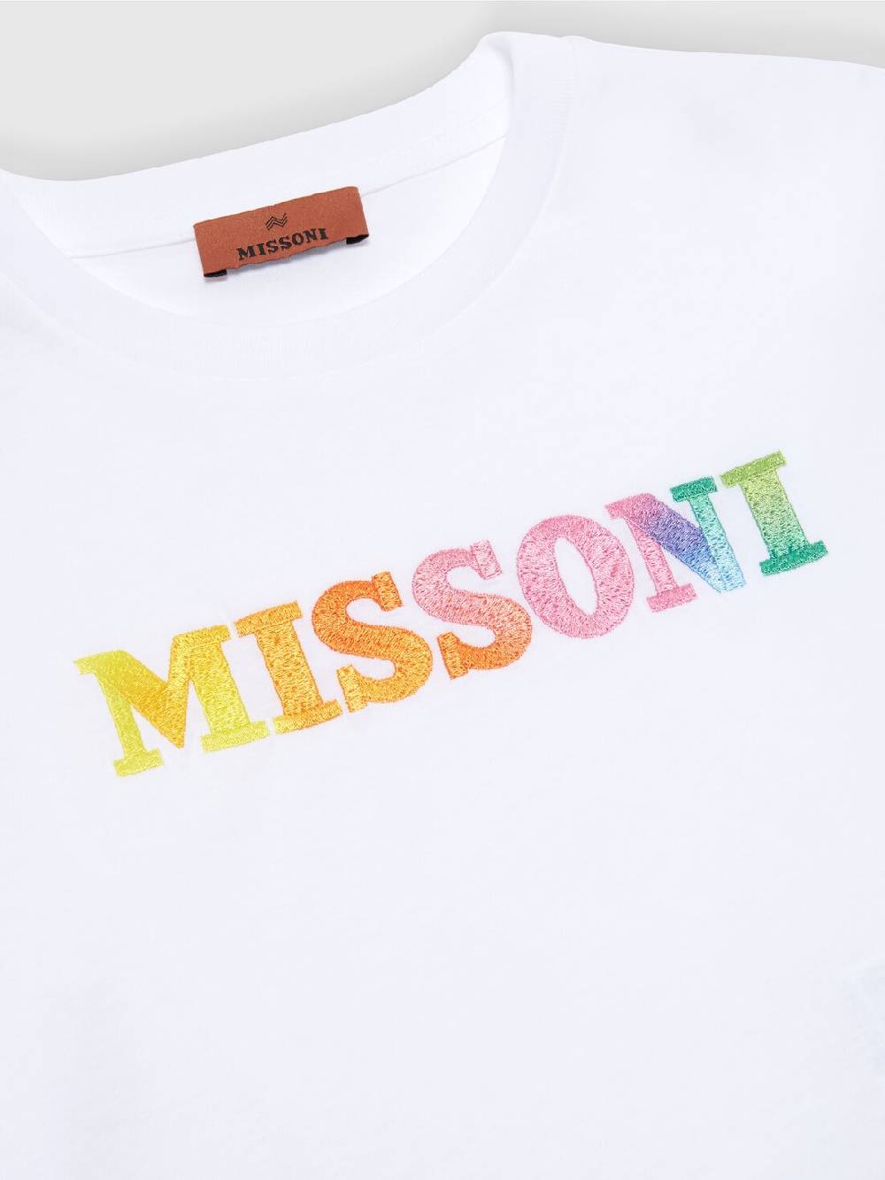 Missoni T-shirt in jersey di cotone con scritta logo Vendite Flash
