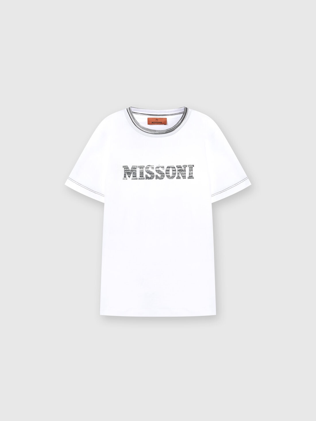 Missoni T-shirt in jersey di cotone con logo Negozio