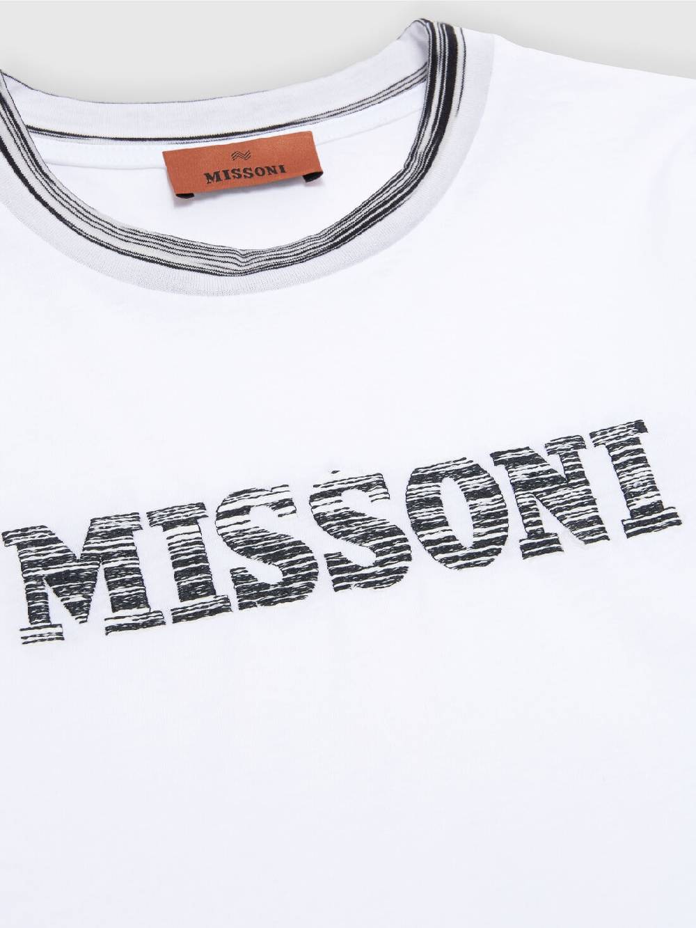Missoni T-shirt in jersey di cotone con logo Negozio