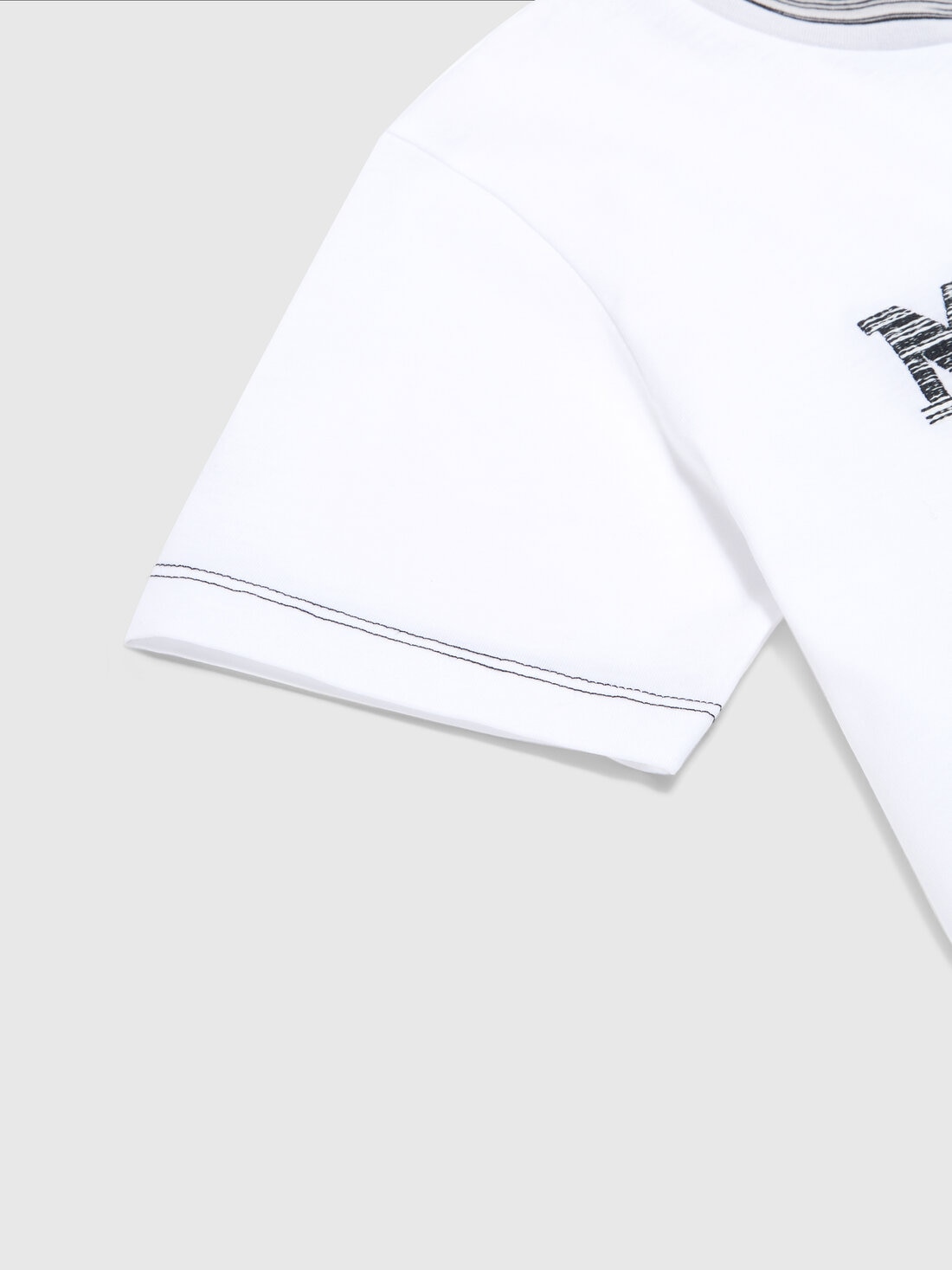 Missoni T-shirt in jersey di cotone con logo Negozio