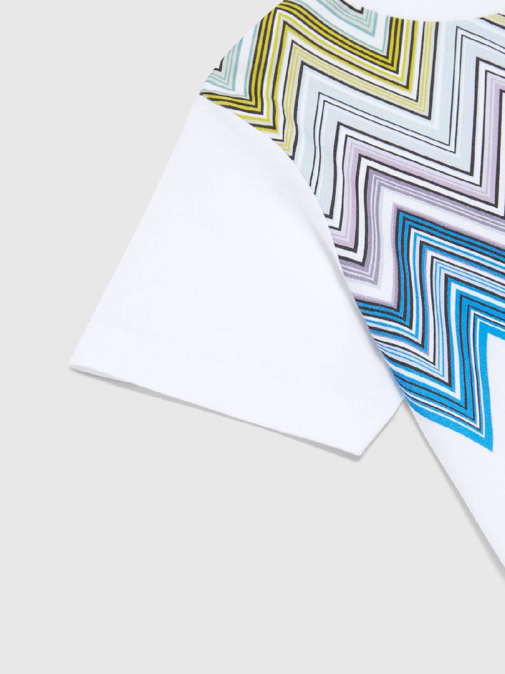 Missoni T-shirt a maniche corte in cotone con stampa chevron 2025