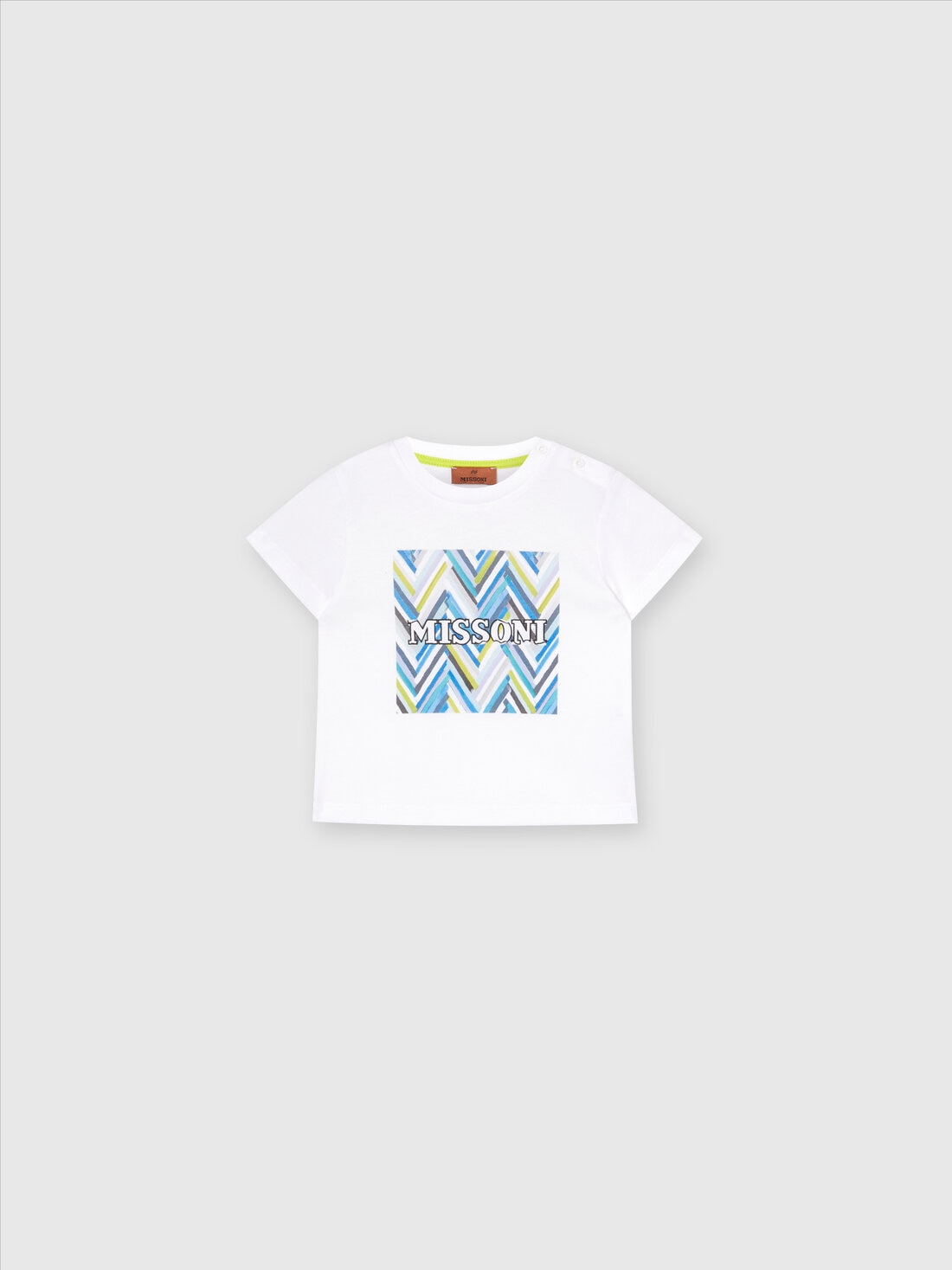 Missoni T-shirt in jersey di cotone con logo Italia