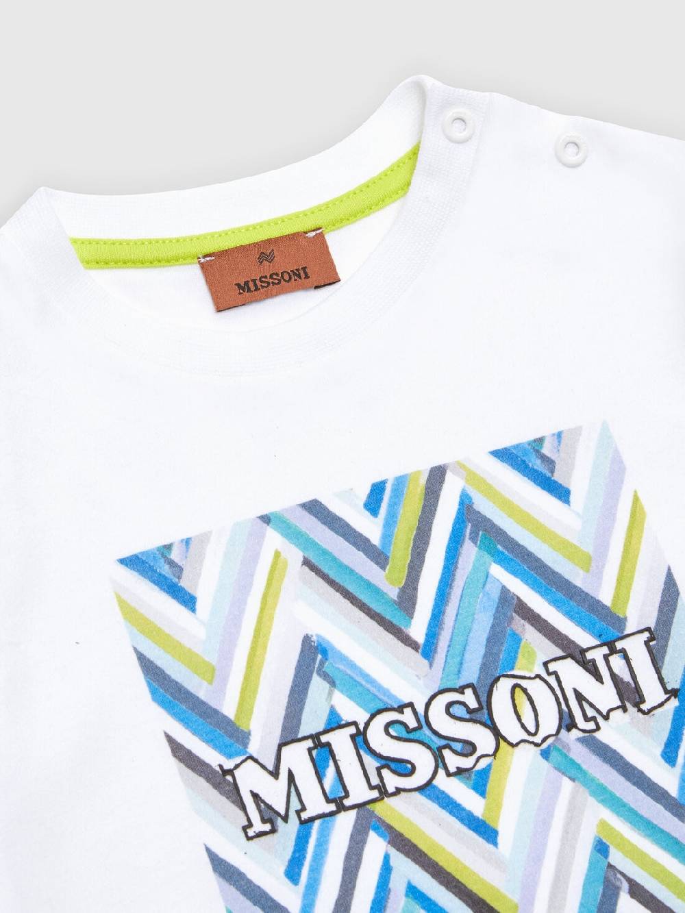 Missoni T-shirt in jersey di cotone con logo Italia