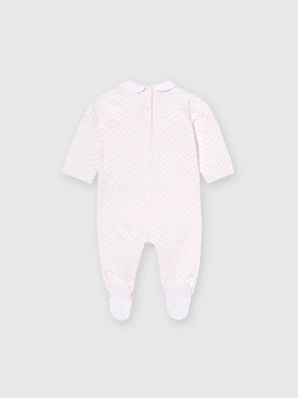 Missoni Set due pezzi con tutina e zuccotto in cotone zig zag 2025