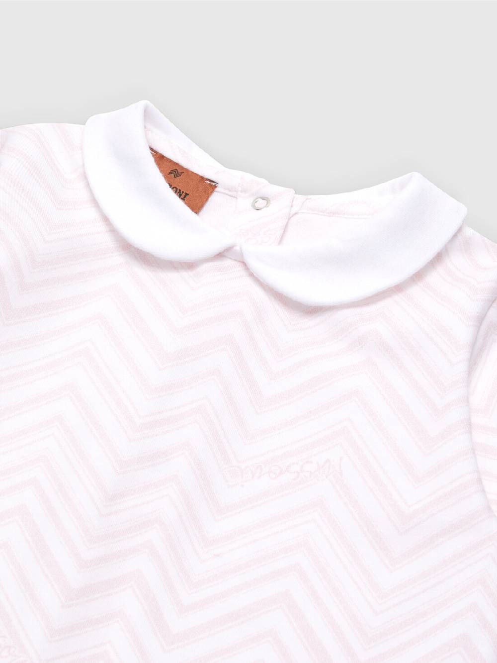 Missoni Set due pezzi con tutina e zuccotto in cotone zig zag 2025