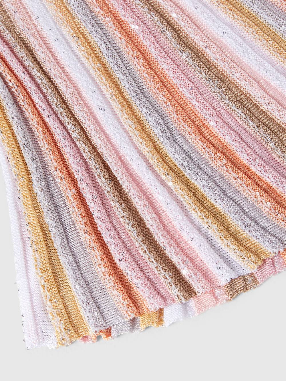 Missoni Top senza maniche in maglia di viscosa plissée con paillettes In Linea
