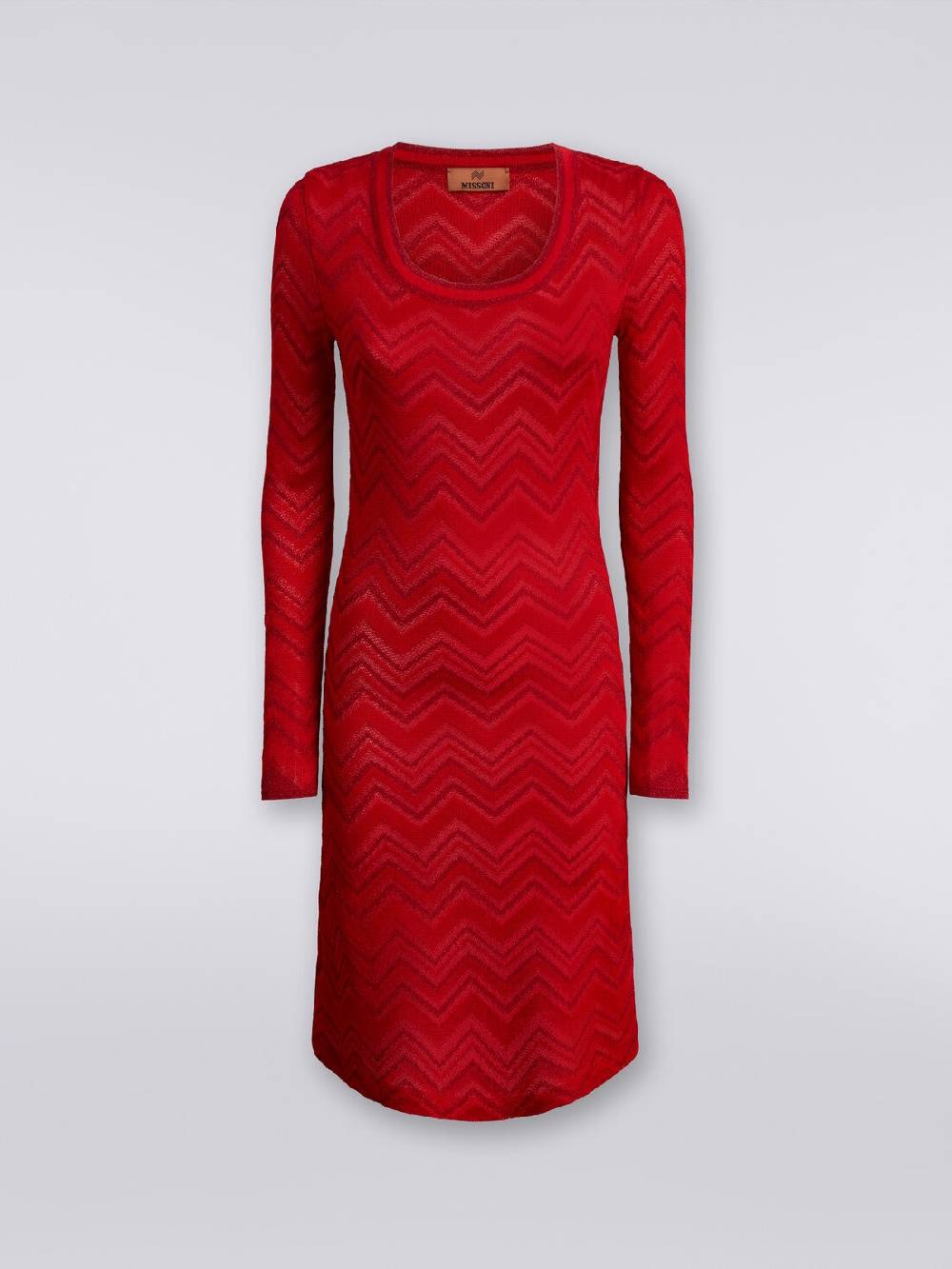 Missoni Abito in maglia zig zag tonale con lurex Qualità