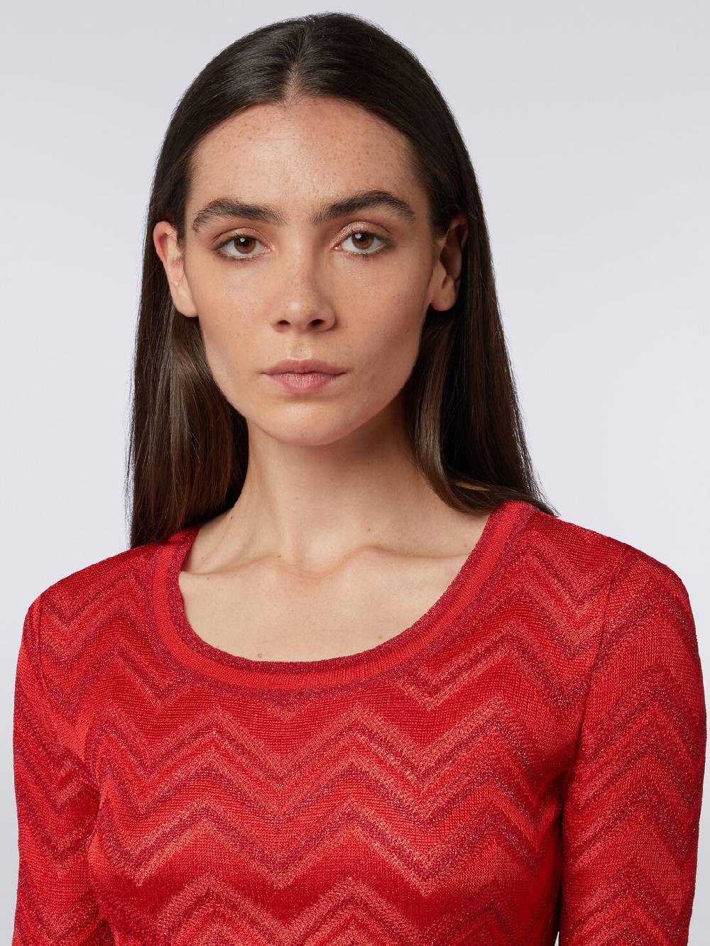 Missoni Abito in maglia zig zag tonale con lurex Qualità