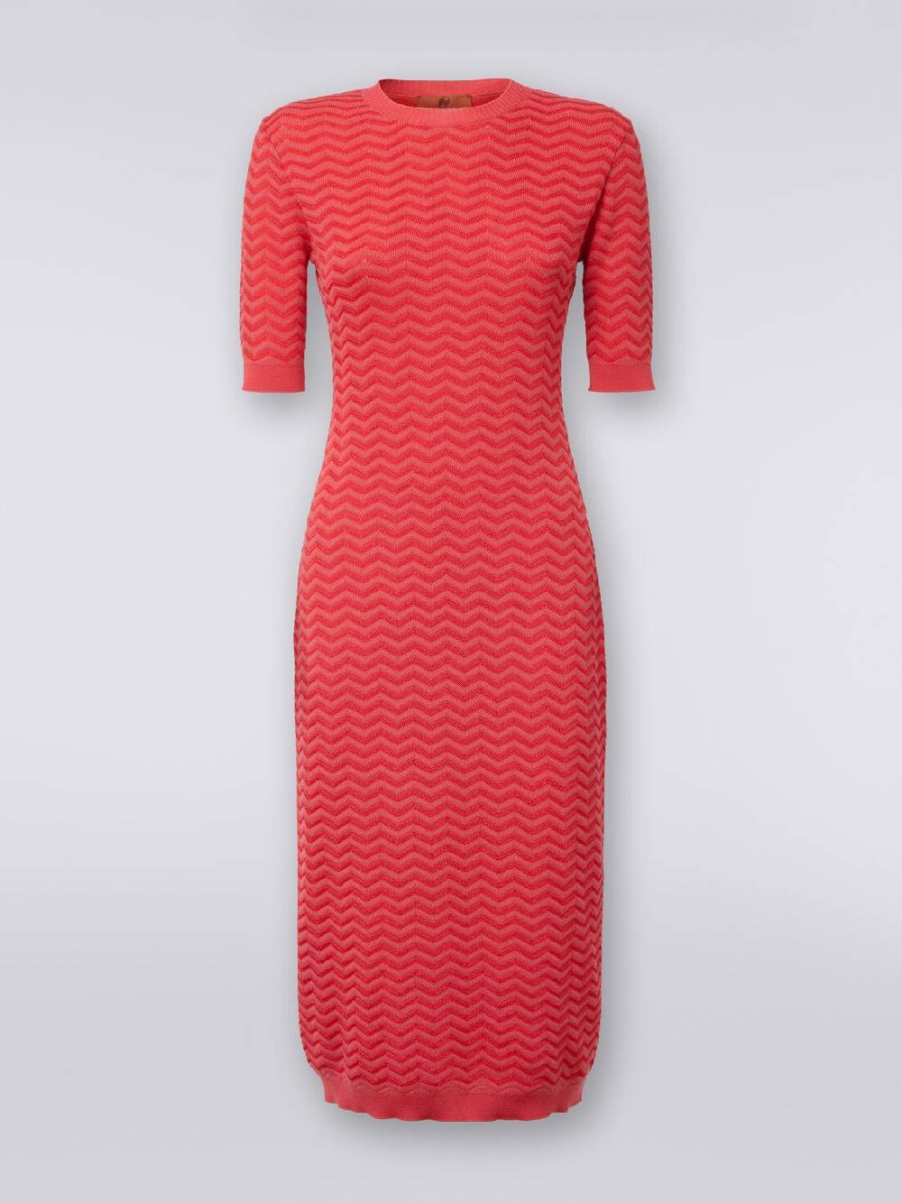 Missoni Abito longuette girocollo in maglia chevron Spedizione Gratuita