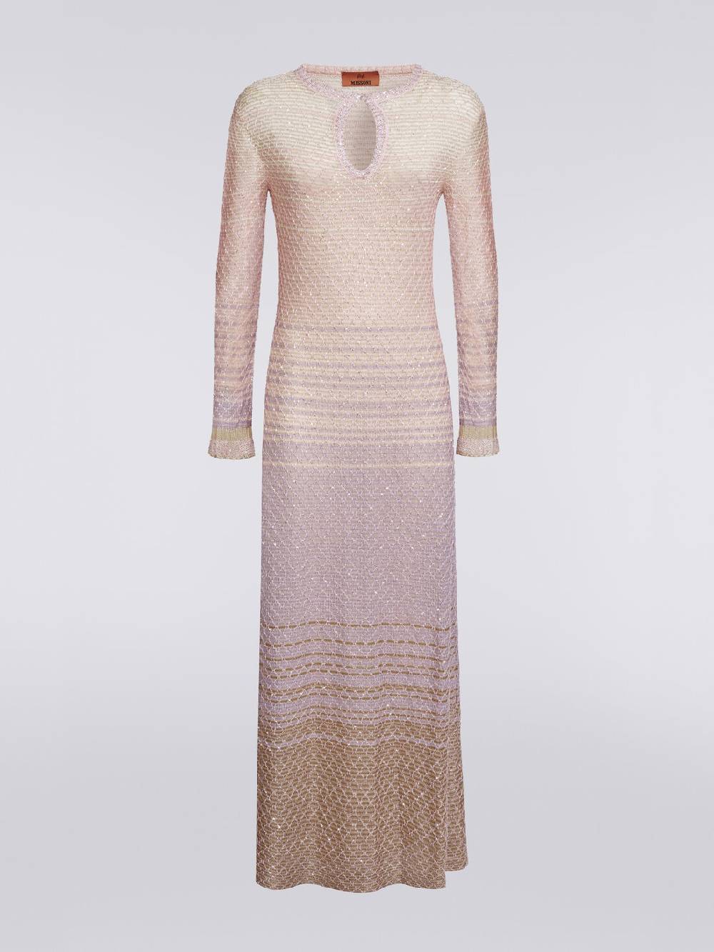 Missoni Abito lungo in maglia dégradé con paillettes Pezzi Unici
