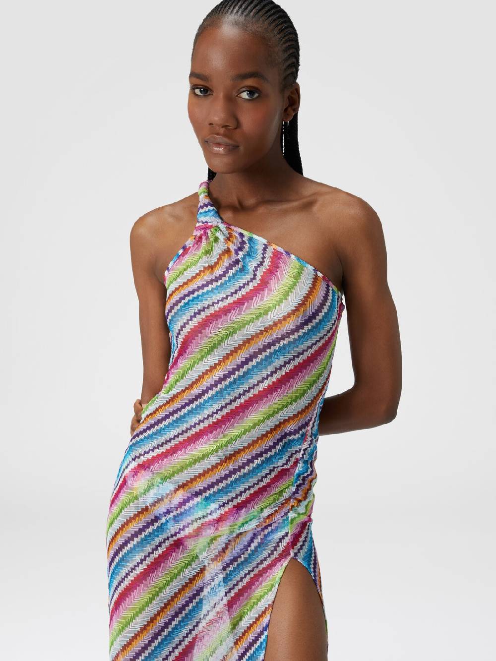 Missoni Abito copricostume stampa zig zag con scollatura a nodo Affare Del Giorno