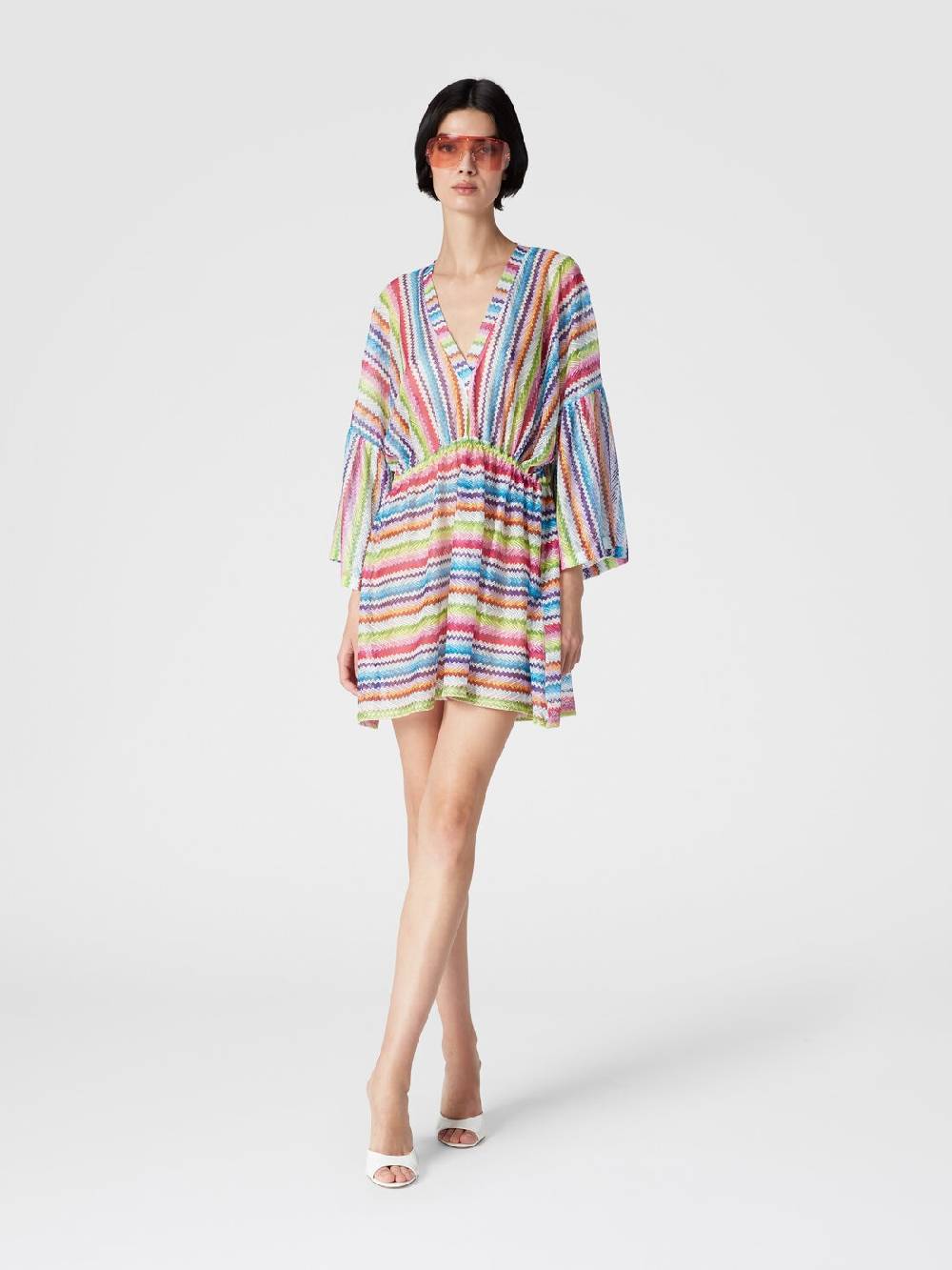 Missoni Caftano copricostume corto stampa zig zag Sottocosto