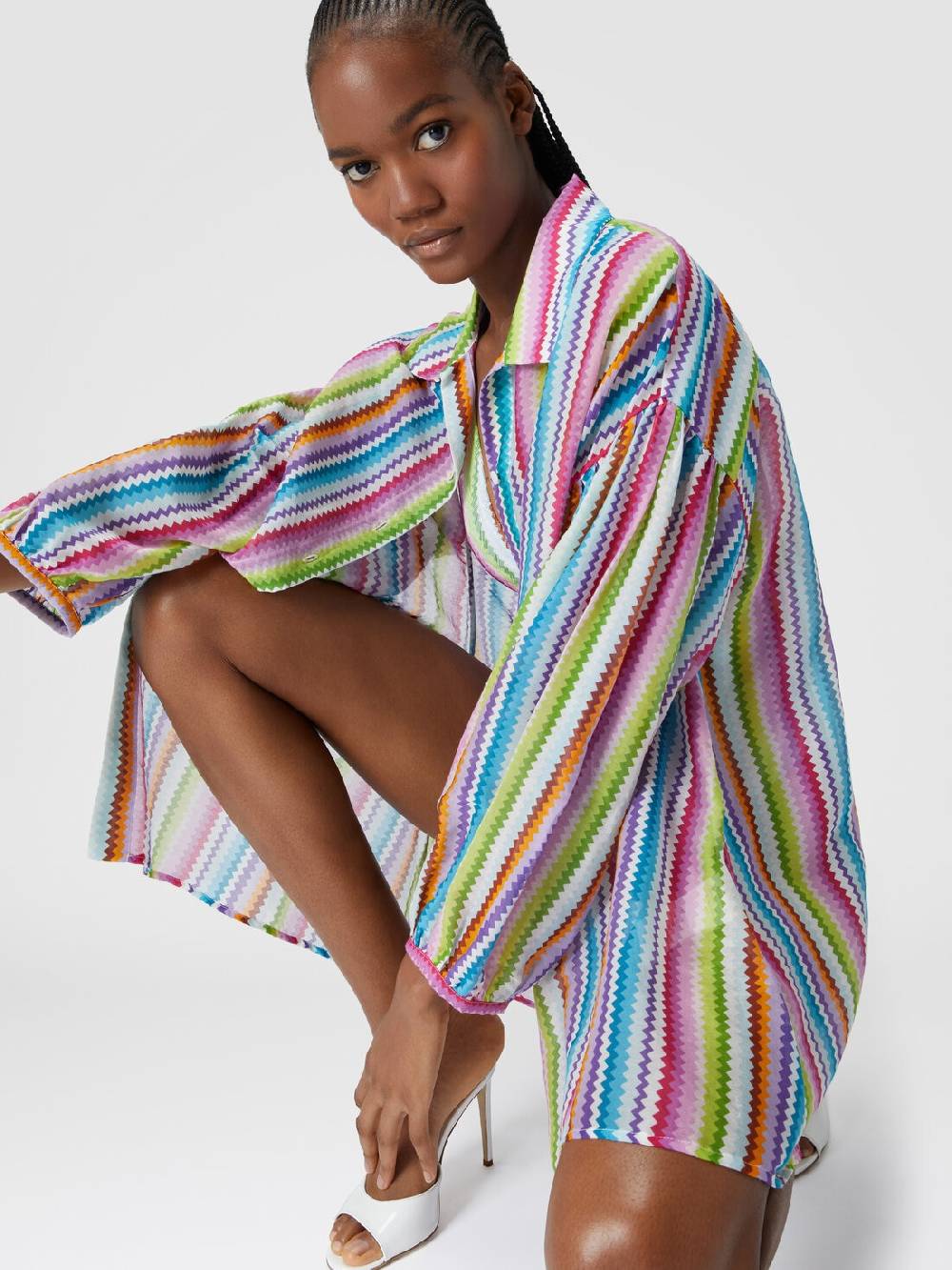 Missoni Camicia oversize in seta e cotone stampata Convenienza