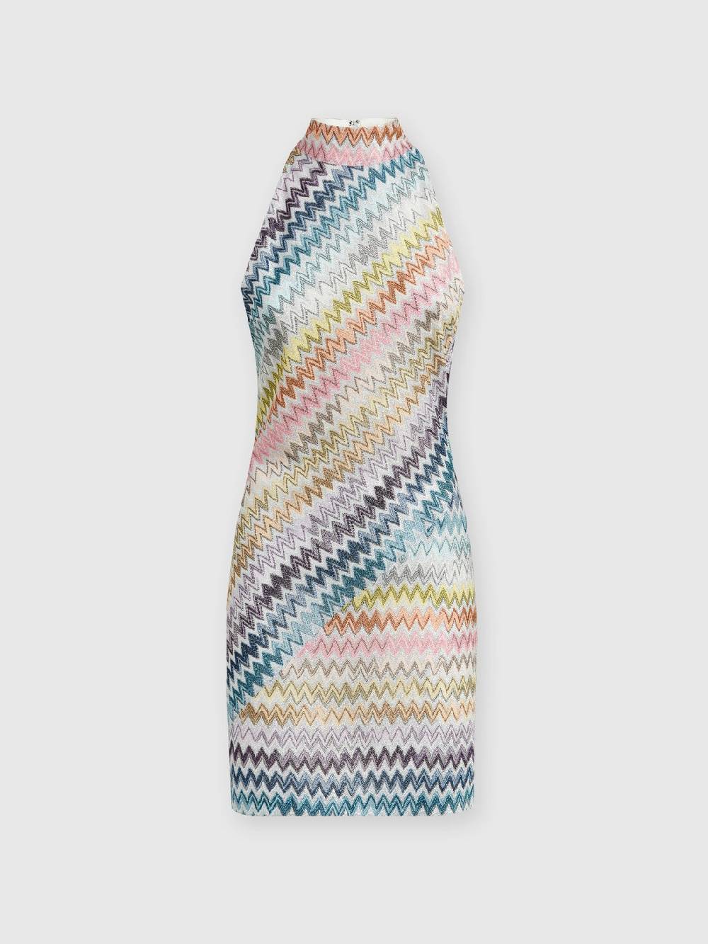 Missoni Mini-abito senza maniche in viscosa zig zag lamé Presa