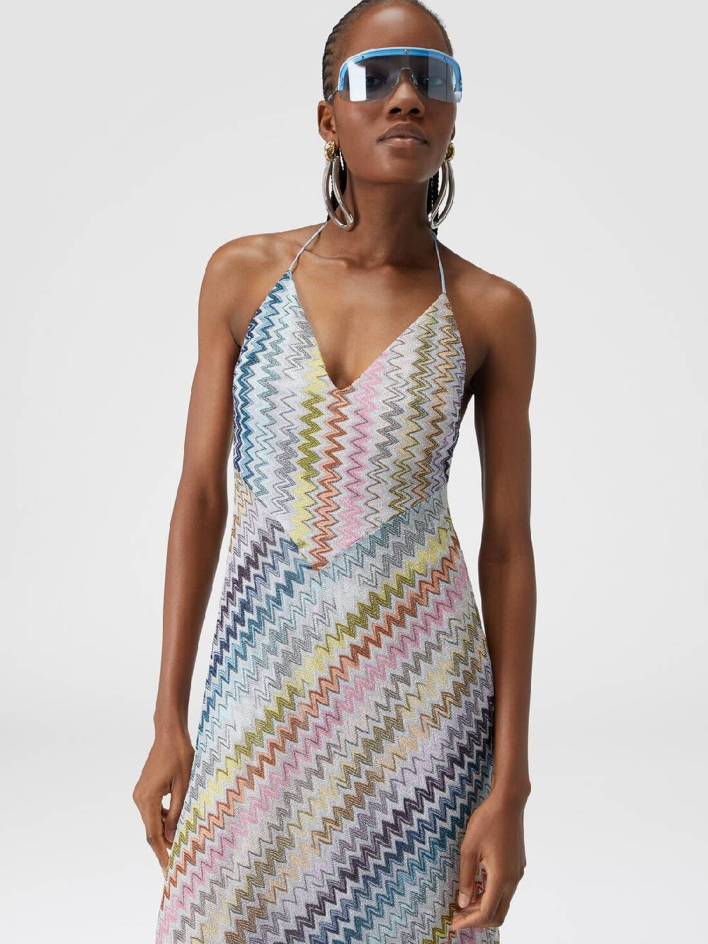 Missoni Slip dress con laccetto sul collo e applicazioni in perle Sconto