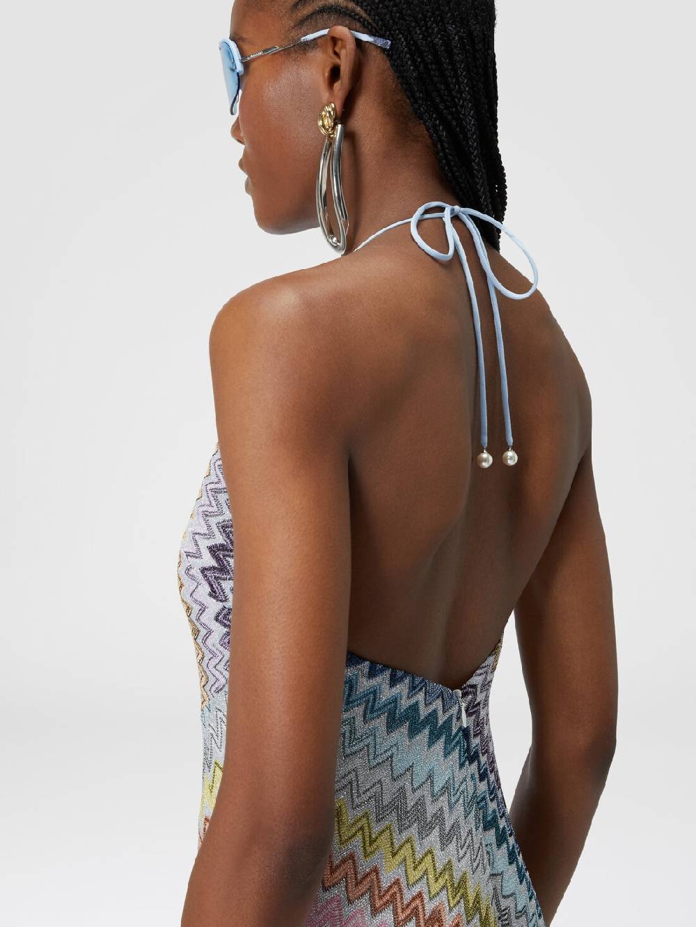 Missoni Slip dress con laccetto sul collo e applicazioni in perle Sconto