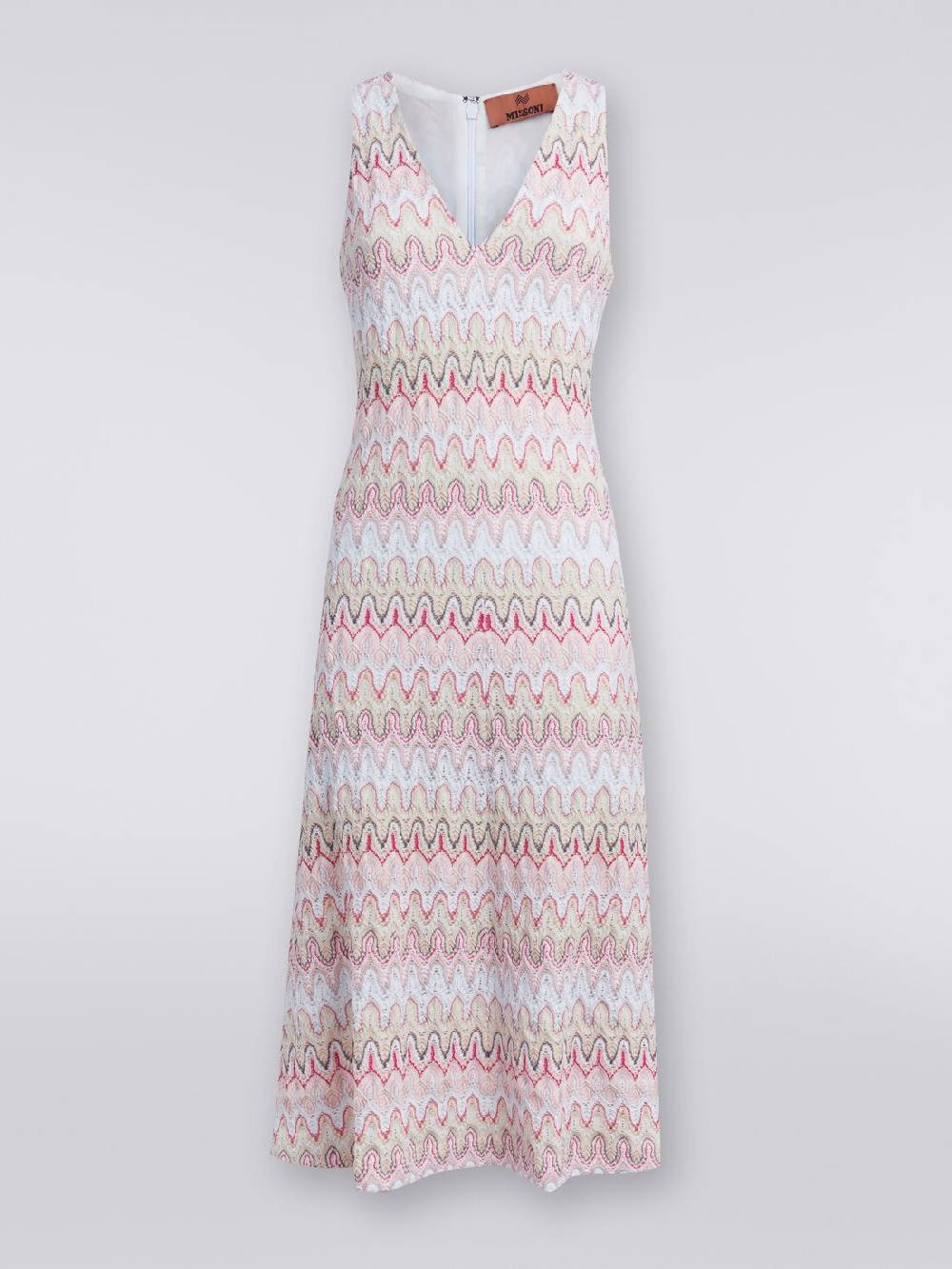 Missoni Abito con scollatura a V in misto viscosa motivo a onde Promozione