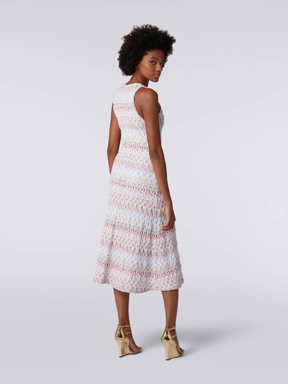 Missoni Abito con scollatura a V in misto viscosa motivo a onde Promozione